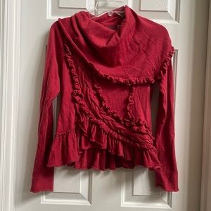 Anthropologie Guinevere Ruffle Sweater